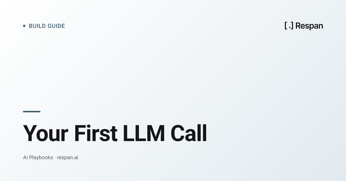 Your First LLM Call: Anatomy of chat.completions