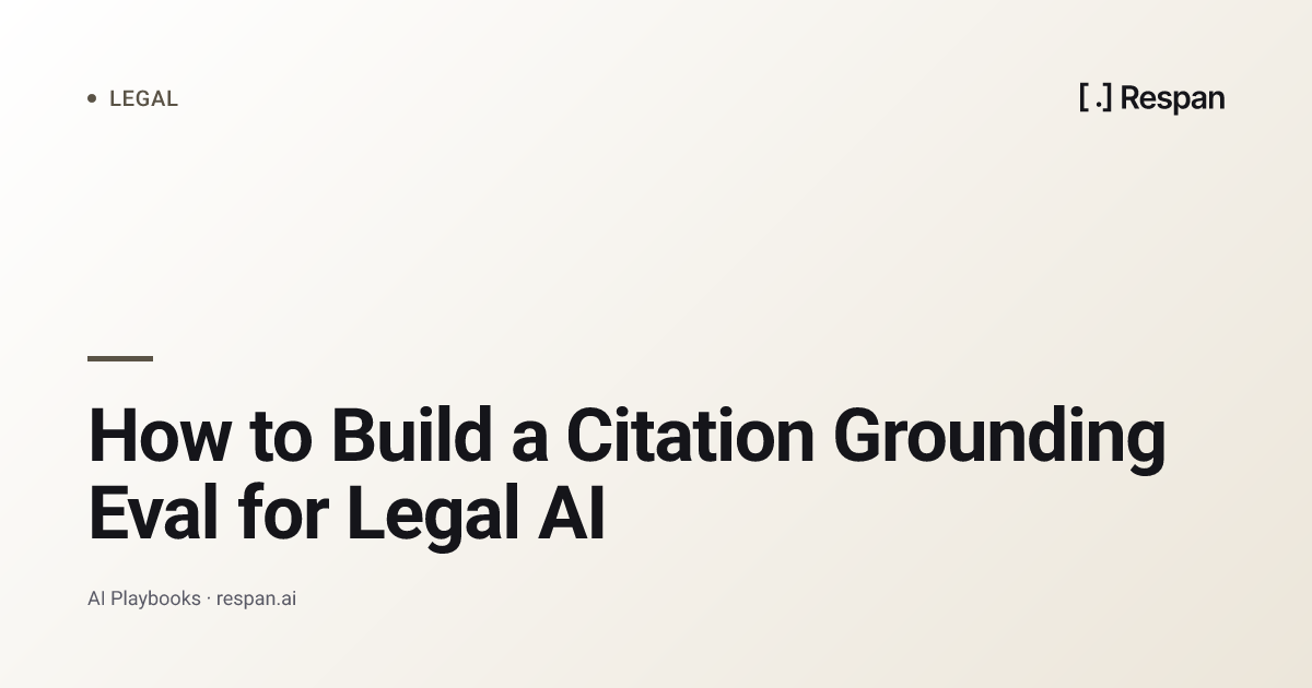 How to Build a Citation Grounding Eval for Legal AI