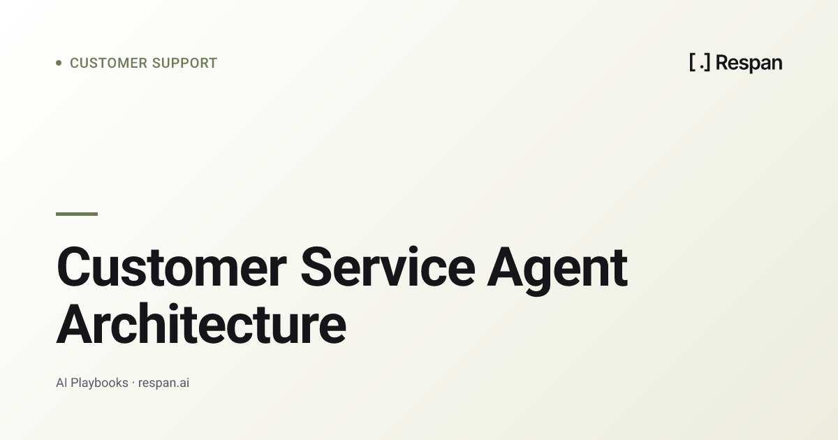 Customer Service Agent Architecture: Patterns That Work