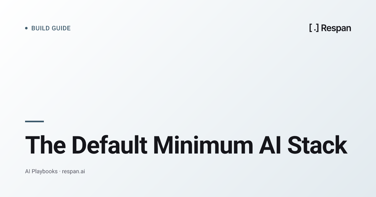 The Default Minimum AI Stack: What 95% of v0 Builds Should Use