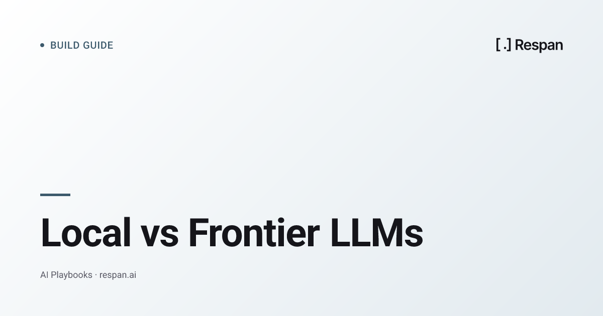 Local vs Frontier LLMs: When Self-Hosting Pays Off
